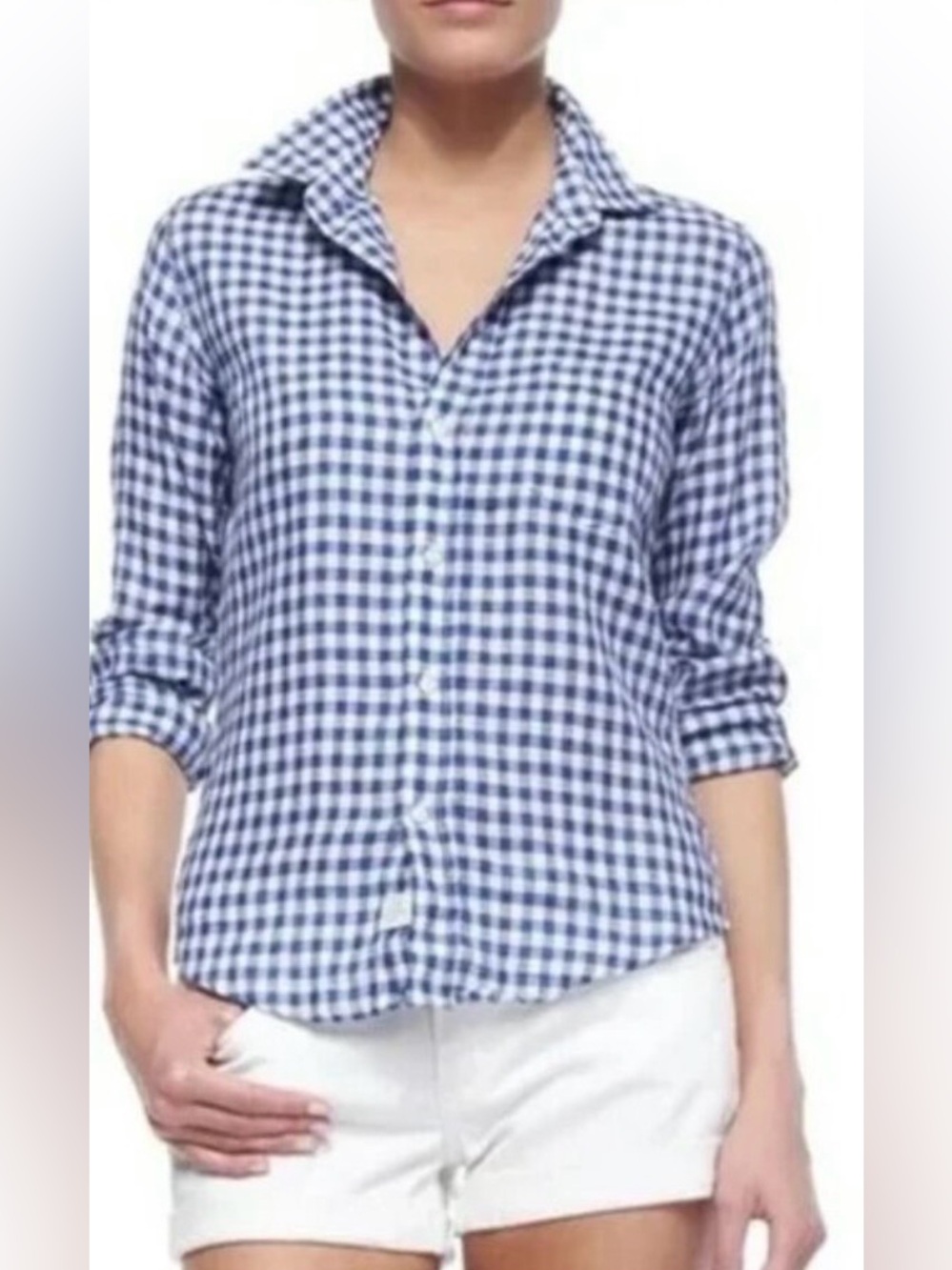 FRANK & EILEEN GINGHAM BARRY SHIRT, SIZE L.